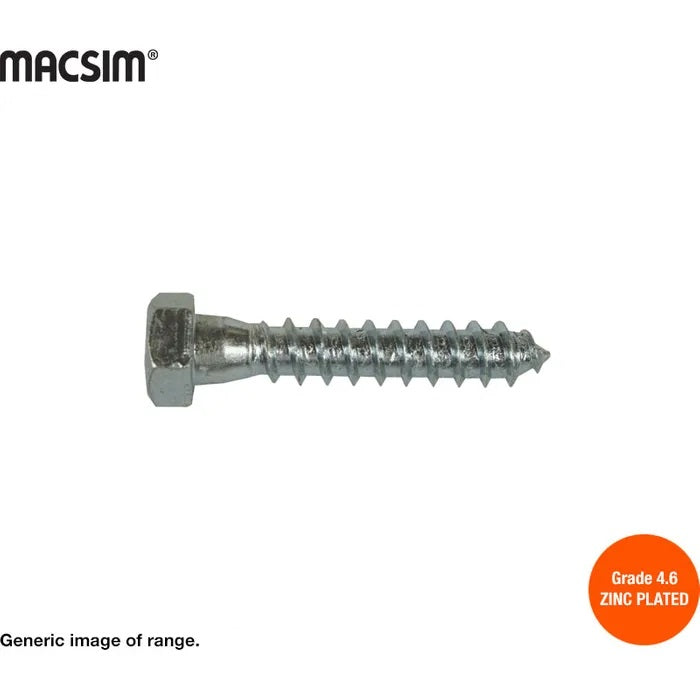 Macsim Coach Screw Zinc 8mm