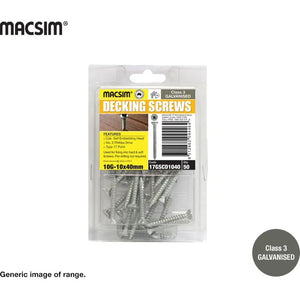 Macsim Decking Screws Countersunk Galvanised 10G