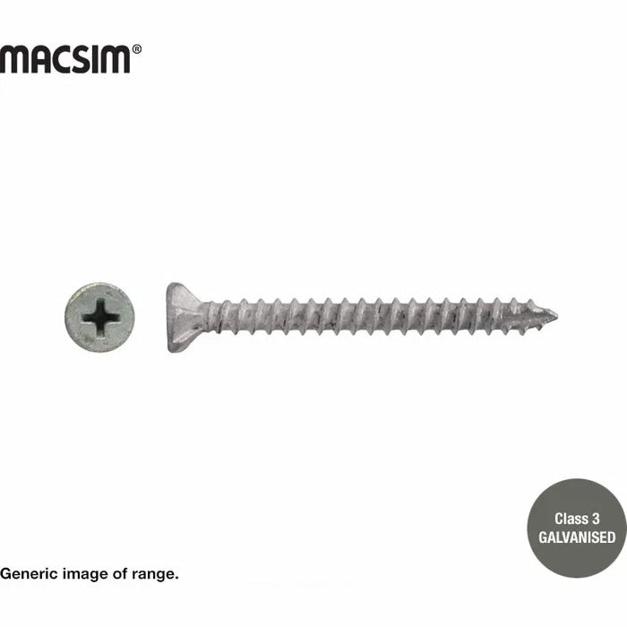 Macsim Decking Screws Countersunk Galvanised 10G