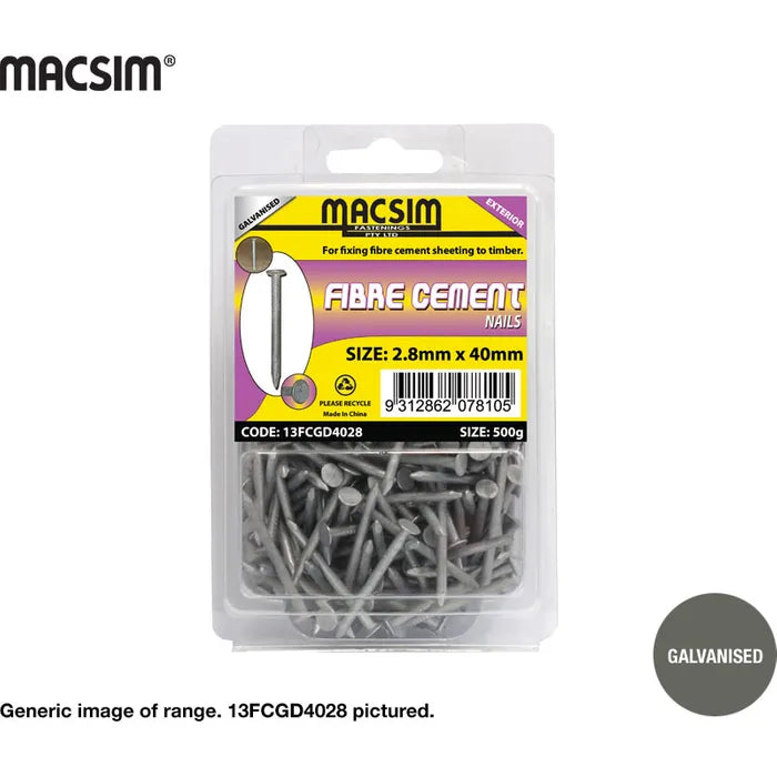 Macsim Fibre Cement Nails Galvanised