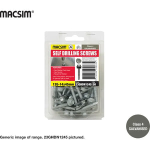 Macsim Self Drilling Screws Neoprene Galvanised 10G