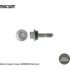 Macsim Self Drilling Screws Neoprene Galvanised 10G