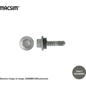 Macsim Self Drilling Screws Neoprene Galvanised 14G