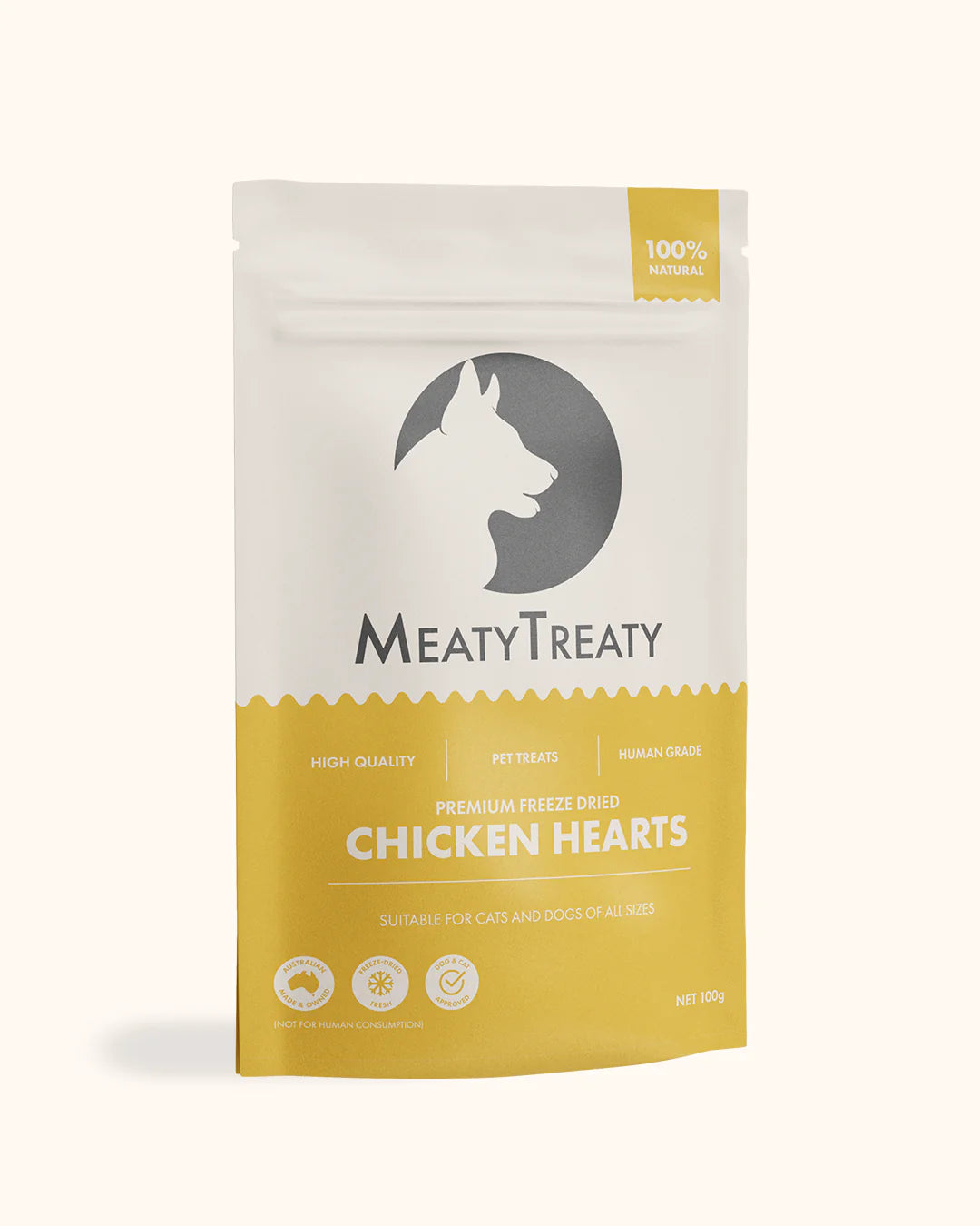 Meaty Treaty Chicken Heart Freeze Dried Dog Treats