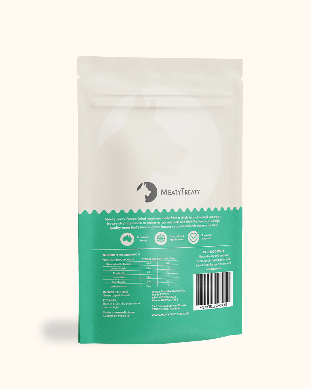 Meaty Treaty Green Lip Mussel Freeze Dried Dog Treats