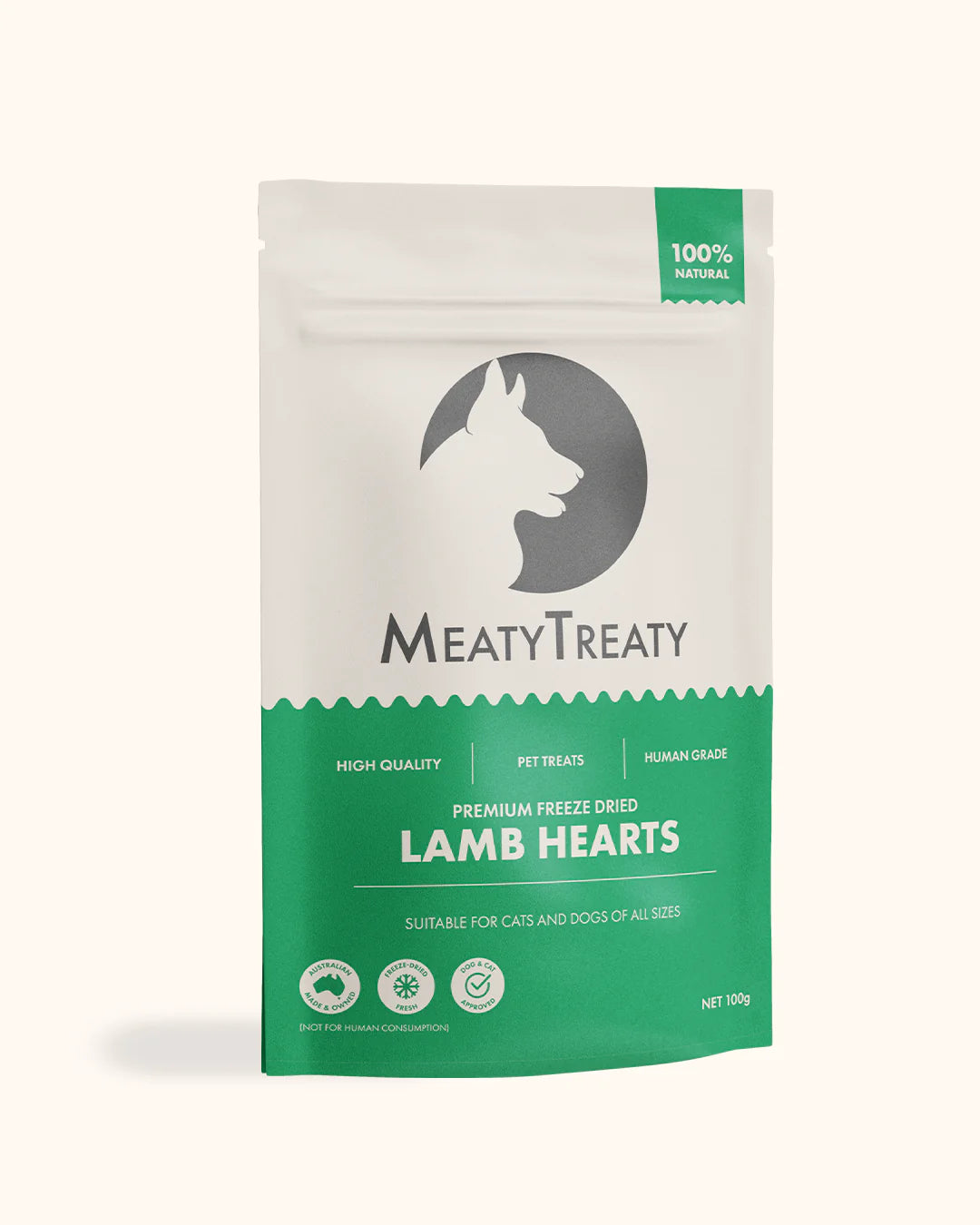 Meaty Treaty Lamb Heart Freeze Dried Dog Treats