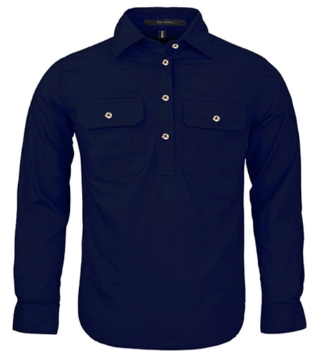 Pilbara Childrens Closed Front Long Sleeved Shirt