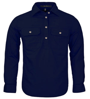 Pilbara Childrens Closed Front Long Sleeved Shirt