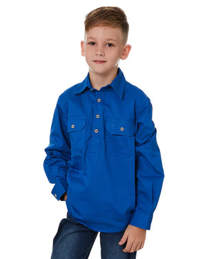 Pilbara Childrens Closed Front Long Sleeved Shirt