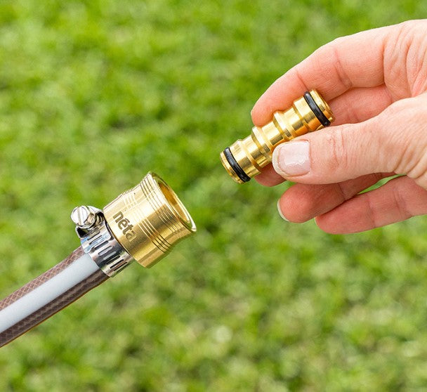 Neta Brass 12mm Hose Connector Barb and Clamp