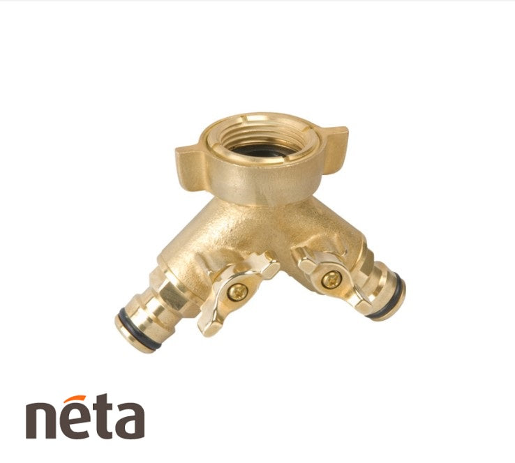 Neta Brass 12mm Universal Click On Twin Tap