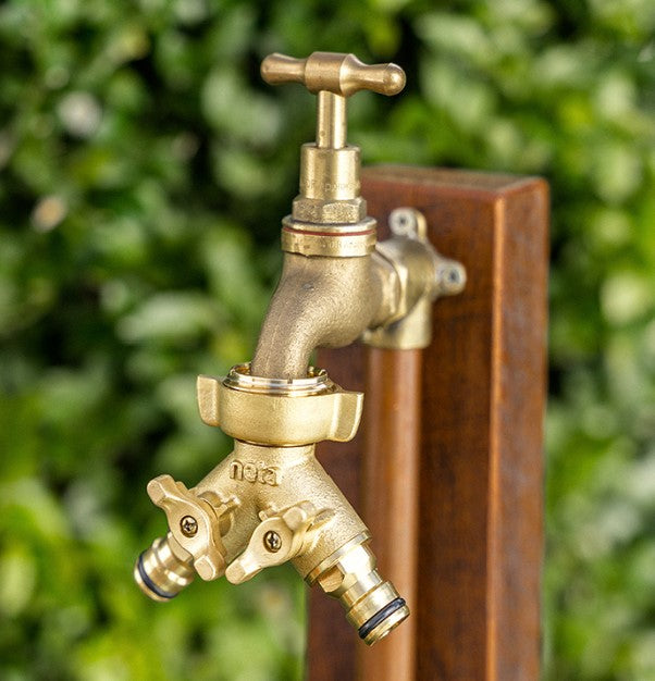 Neta Brass 12mm Universal Click On Twin Tap
