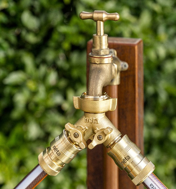 Neta Brass 12mm Universal Click On Twin Tap