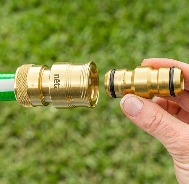 Neta Brass 18mm 2 End Hose Coupler