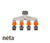 Neta Plastic 4 Way Tap Universal Screw On
