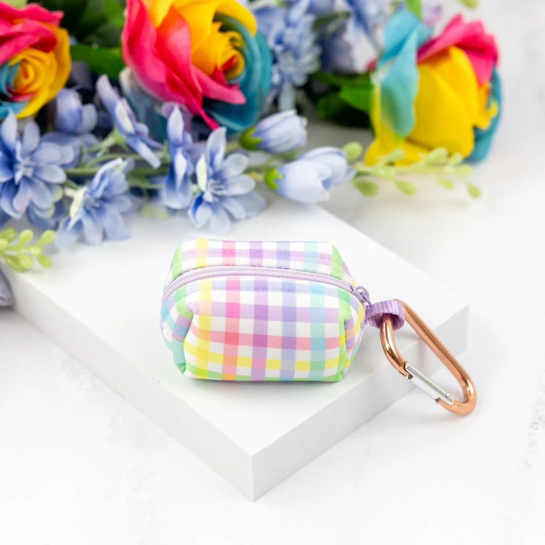 Waste Bag Holder Rainbow Gingham