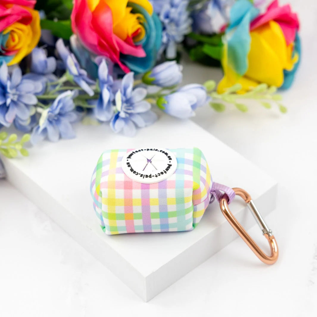 Waste Bag Holder Rainbow Gingham