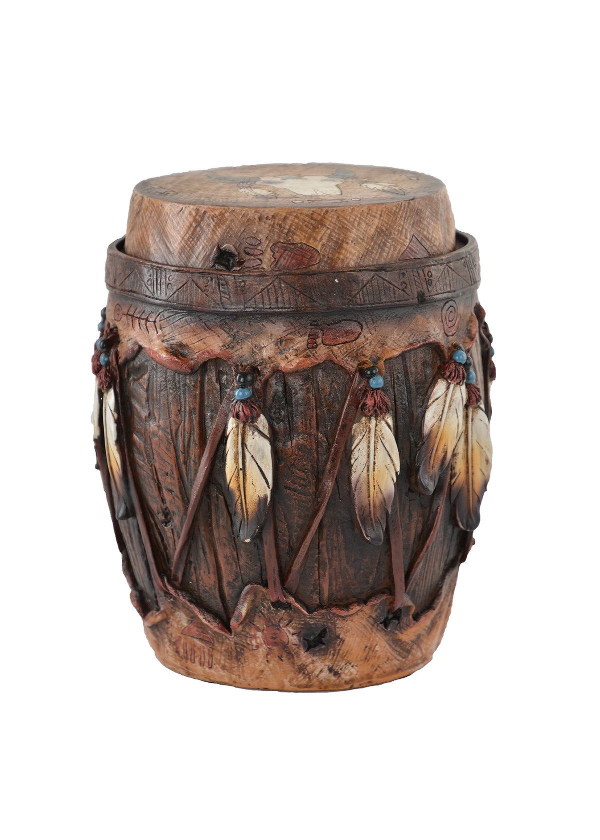Pure Western Steer Head Feather Container