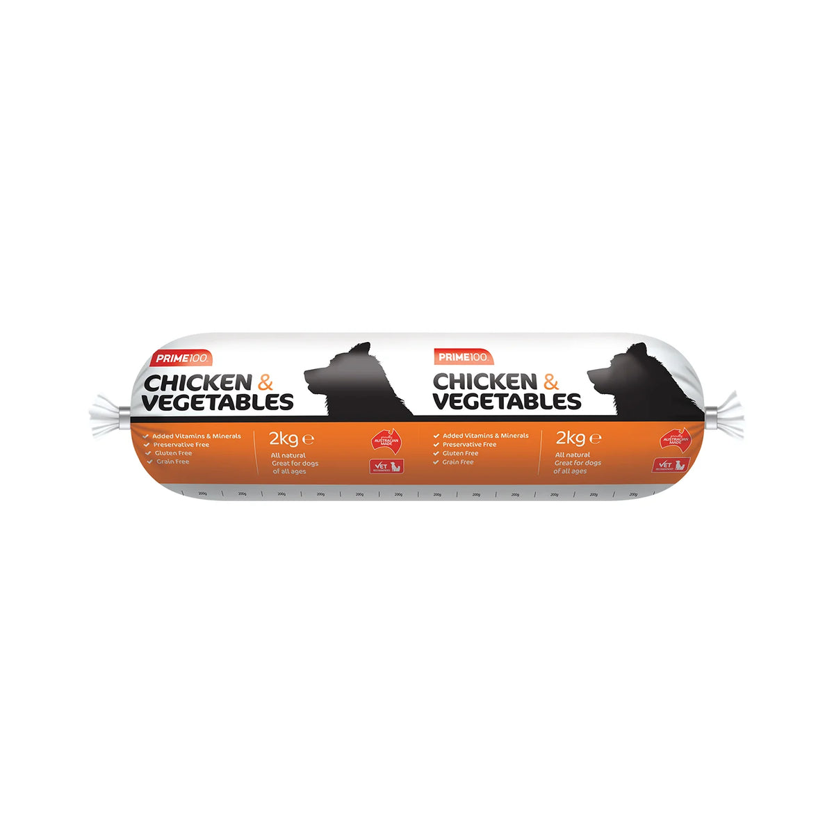 Prime100 Chicken and Vegetable Dog Roll