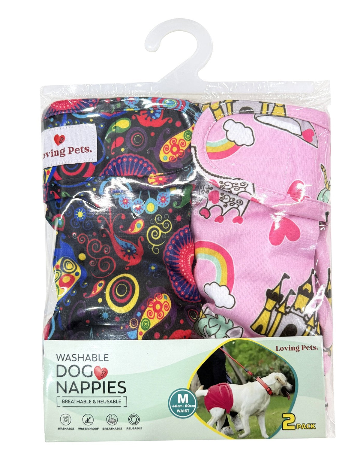 Washable Dog Nappies 2 Pack