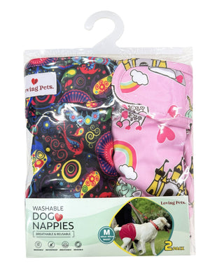 Washable Dog Nappies 2 Pack