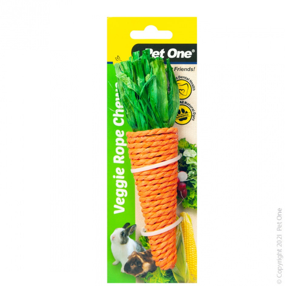 Pet One Veggie Rope Chew Carrot