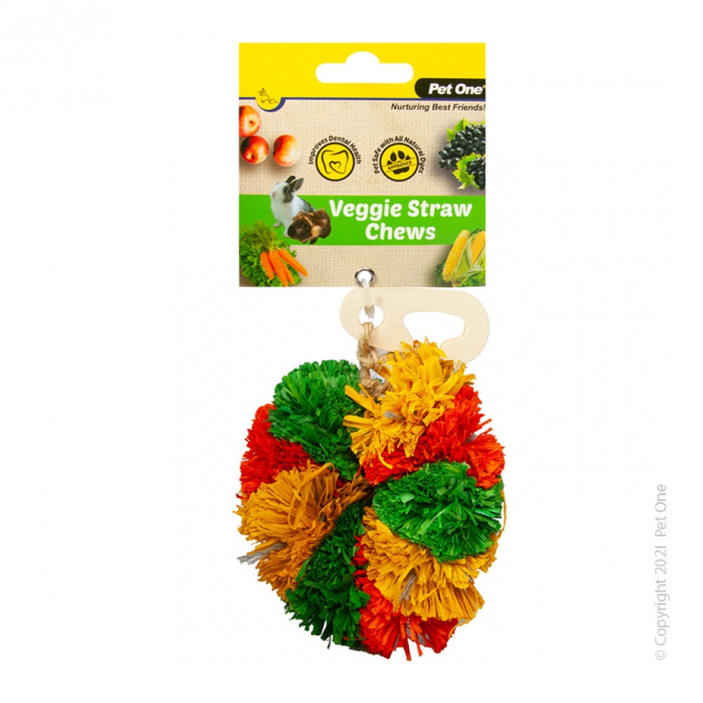 Pet One Veggie Straw Chew Hanging Donut