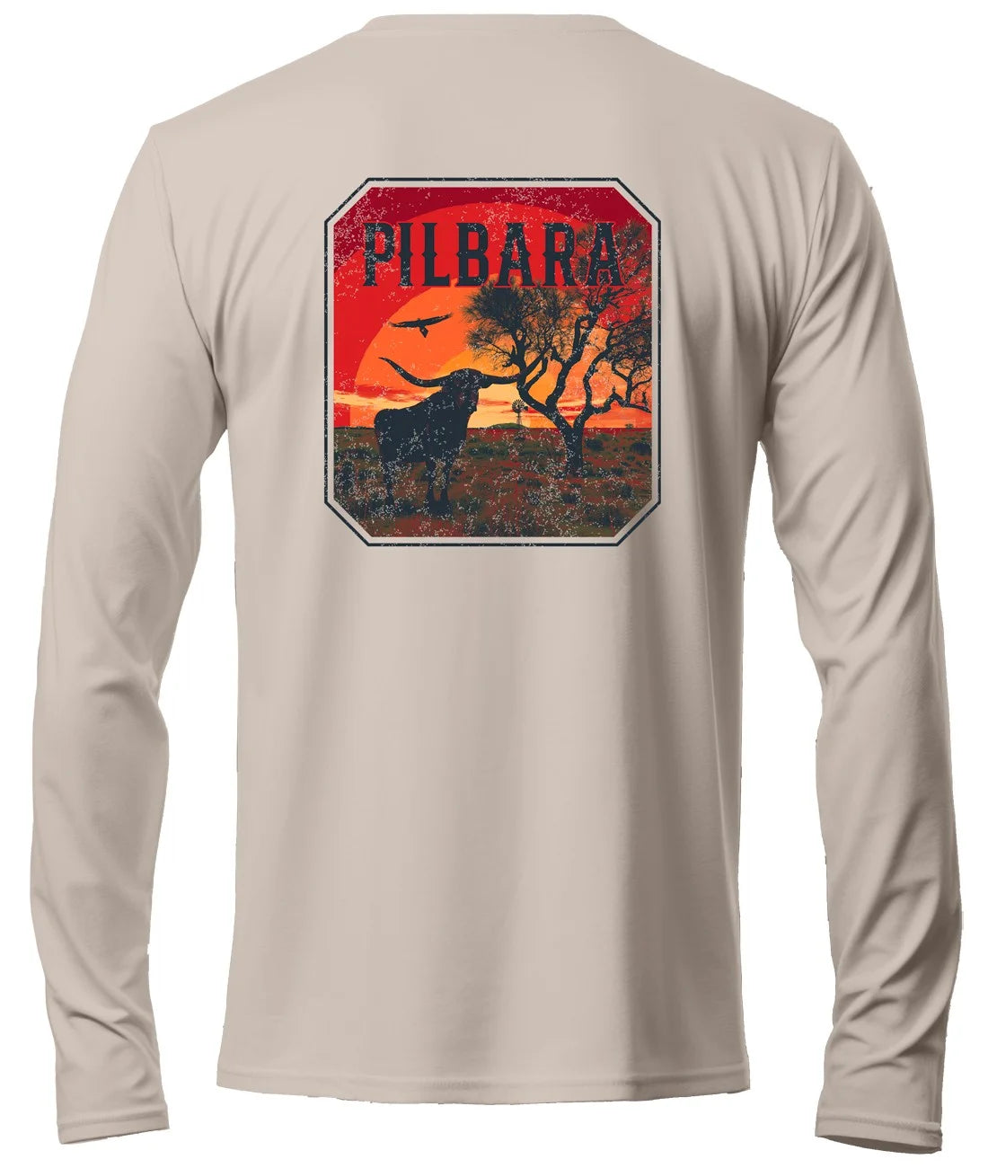 Pilbara Mens Pilbara Sunset Long Sleeve T-Shirt