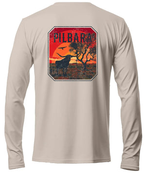 Pilbara Mens Pilbara Sunset Long Sleeve T-Shirt