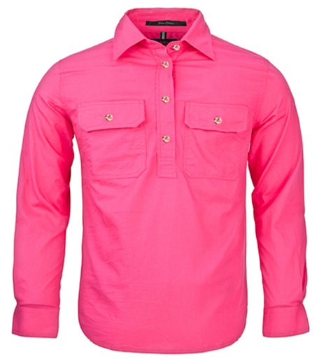 Pilbara Childrens Closed Front Long Sleeved Shirt