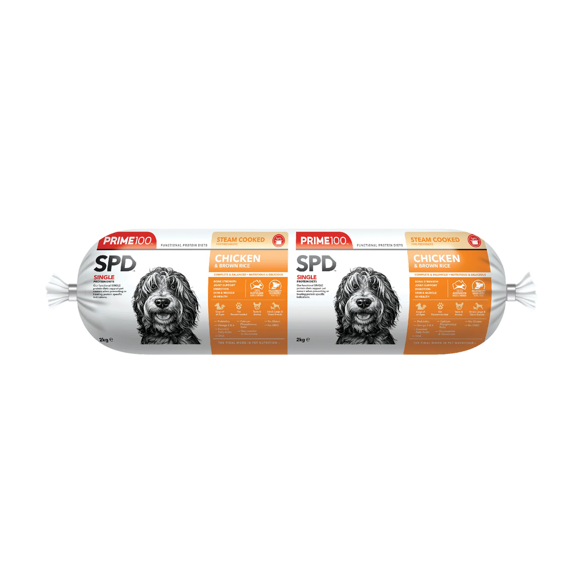 Prime100 SPD Chicken and Brown Rice Dog Roll