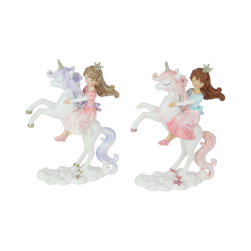 Princess Riding Unicorn 2 Asstd 21cm