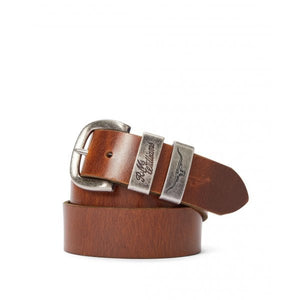 R.M.Williams Drover Belt Antique Silver Mid Brown
