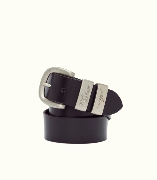 R.M.Williams Drover Belt - Brushed Silver Buckle