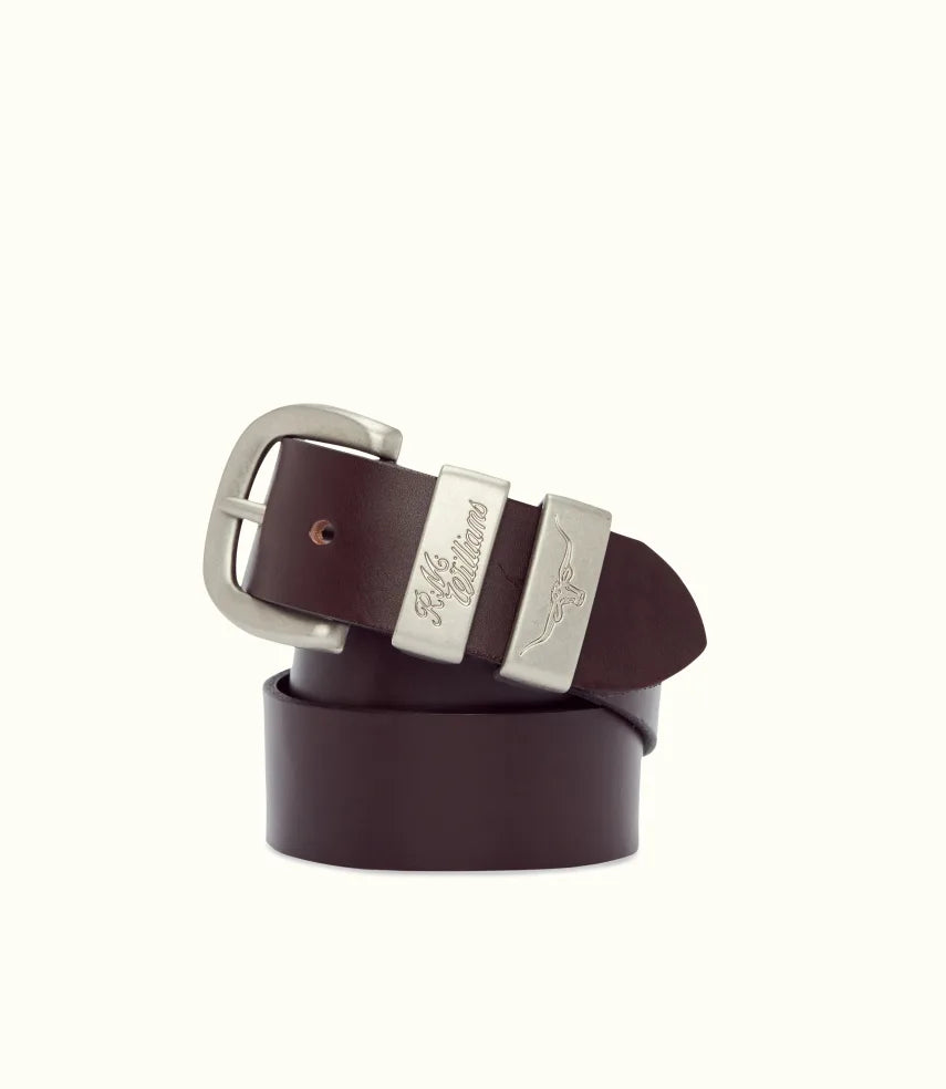 R.M.Williams Drover Belt - Brushed Nickel Buckle
