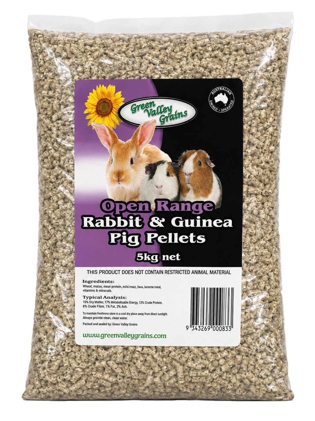 Green Valley Rabbit & Guinea Pig Pellets 5kg 20kg