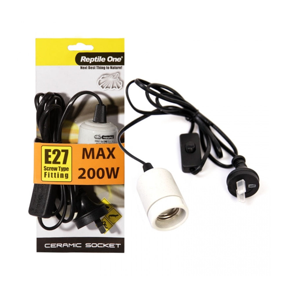 Reptile One Ceramic Heat Lamp Socket 200w
