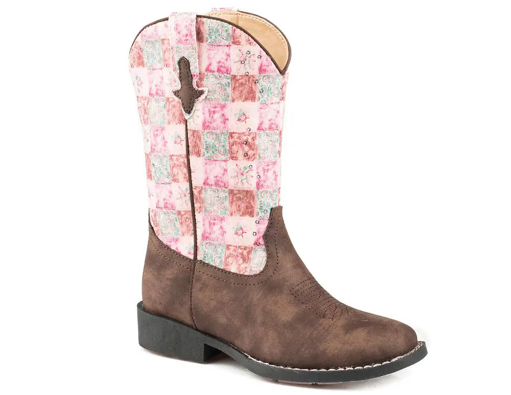 Roper Little Kids Floral Shine Boots