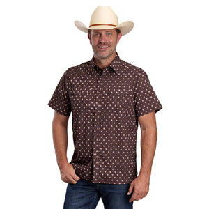 Roper Mens Active Collection Shirt SS Button Snaps