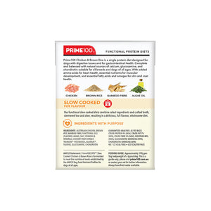 Prime100 SPD Slow Cooked Chicken and Brown Rice Wet Dog Food