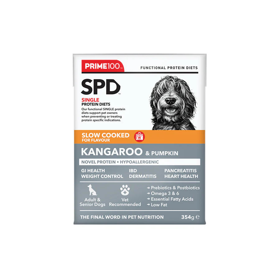 Prime100 SPD Slow Cooked Kangaroo and Pumpkin Wet Dog Food
