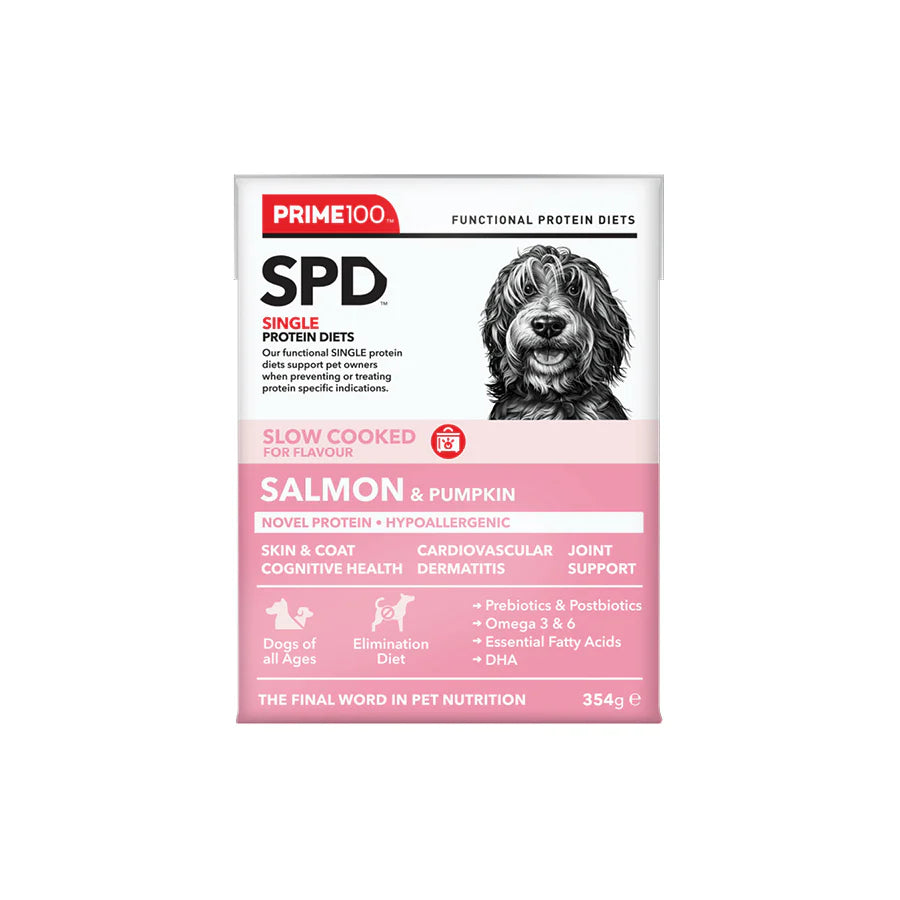 Prime100 SPD Slow Cooked Salmon and Pumpkin Wet Dog Food