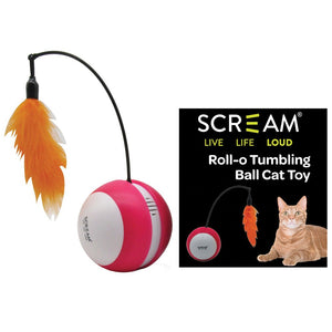 Scream Roll-O Tumbling Ball Cat Toy
