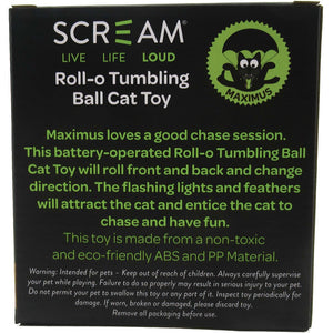 Scream Roll-O Tumbling Ball Cat Toy