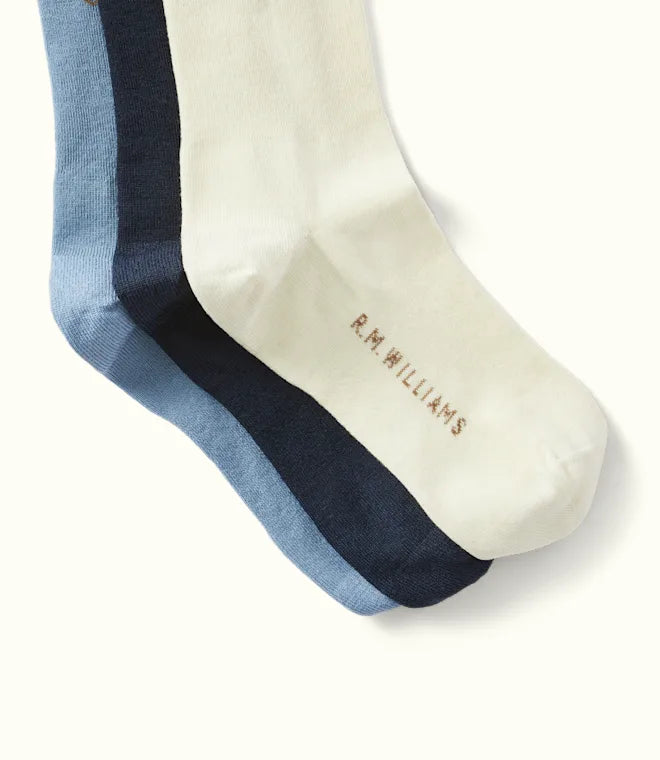 R.M.Williams Script Sock 3 pack