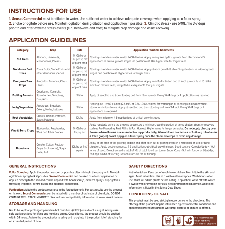 Seasol Commercial Seaweed Concentrate