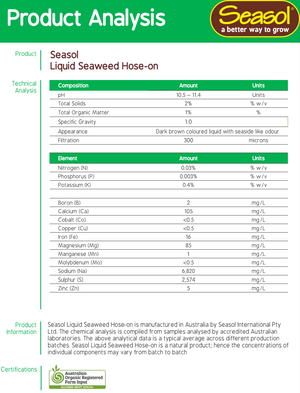 Seasol Fertiliser Liquid Hose On