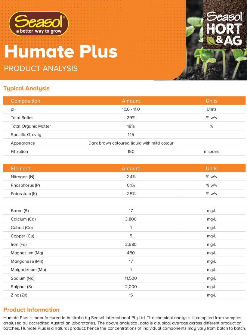 Seasol Liquid Organic Humate Plus