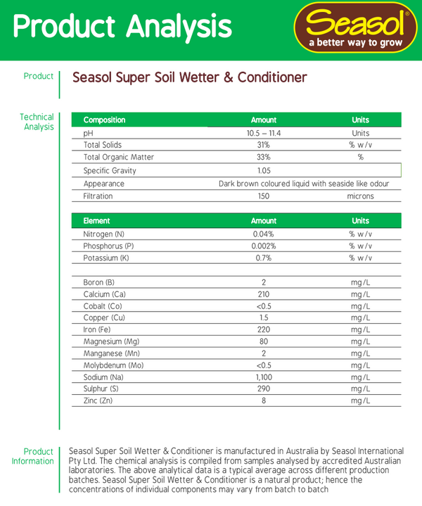 Seasol Super Soil Wetter - Brookies Rural Traders