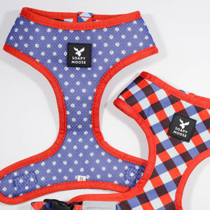 Soapy Moose Dog Harness Reversible
